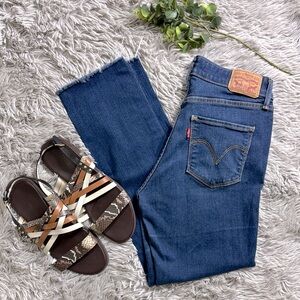 Levi's Blue Classic mid rise skinny Jeans dark wash size 6